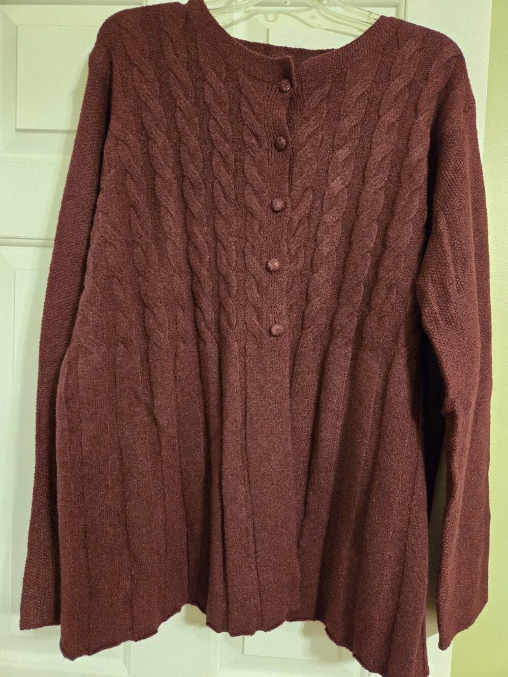 Maroon cardigan 3x